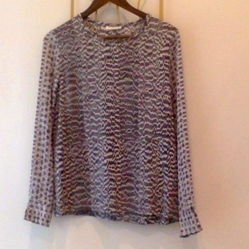 Equipment Liam Silk Top Shirt Blouse Snake Print Sz Xs